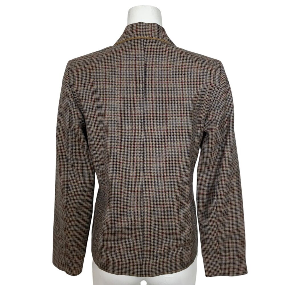 Pendleton Wool Plaid Blazer Jacket 6 Feather Pin … - image 2